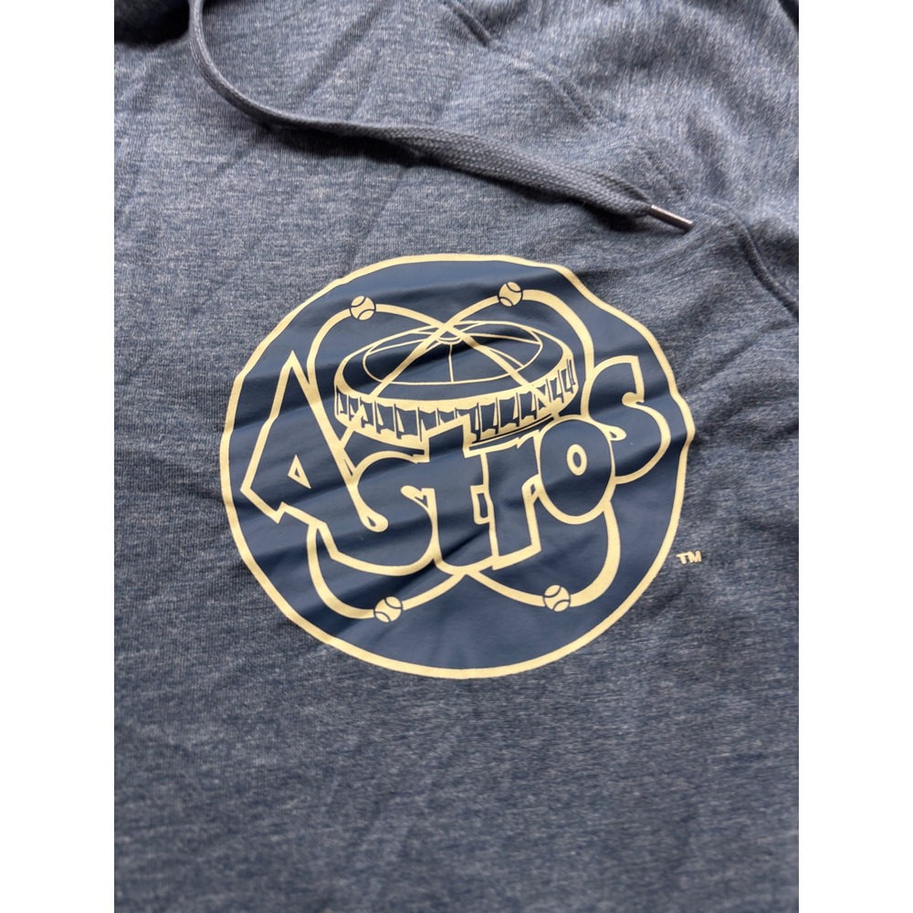 Cooperstown Collection Houston Astros Blue Henley Hoodie Mens XL NWT MLB Retro - Picture 2 of 6